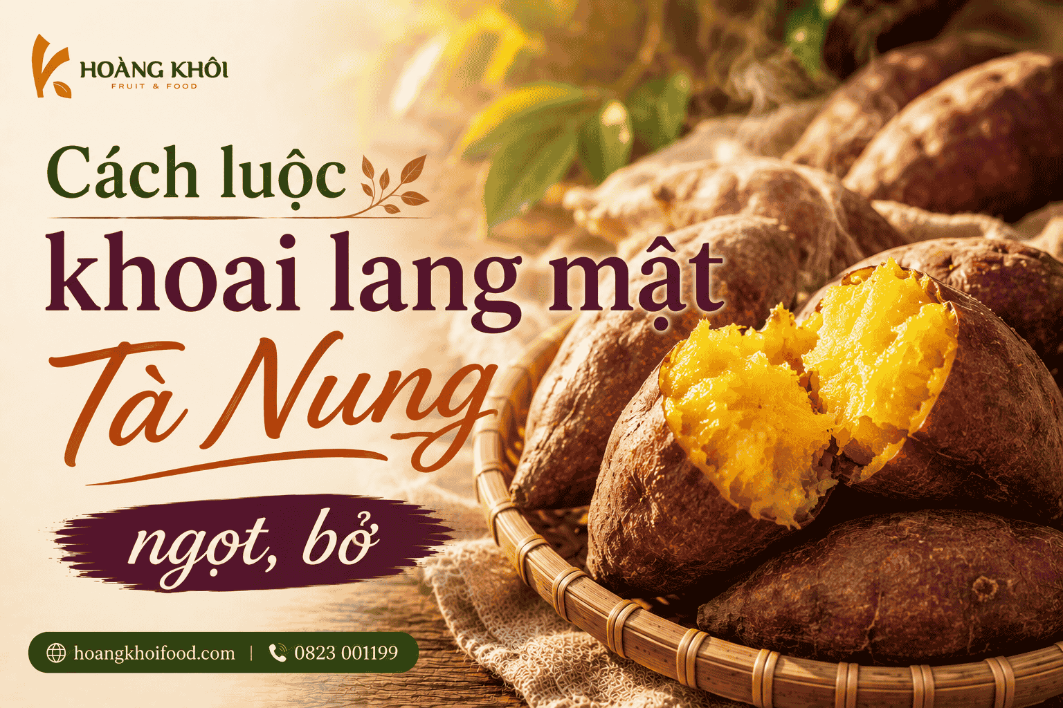 Cách luộc khoai lang mật Tà Nung ngọt, bở