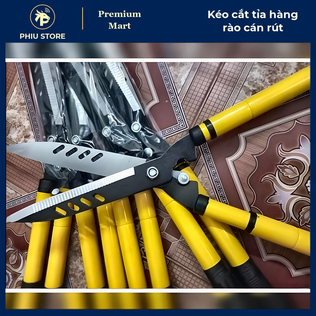 Kéo Cắt Hàng Rào - Kéo Cắt Tỉa Hàng Rào Cán Rút, Kéo Cắt Cành Hàng Rào - PHIU STORE_thumbnail_4