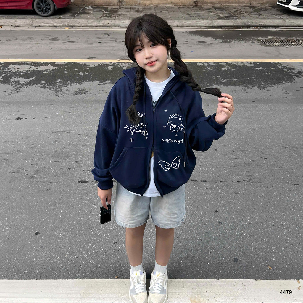 Áo hoodie zip Miucho form rộng basic nỉ 2 da 4479_thumbnail_2