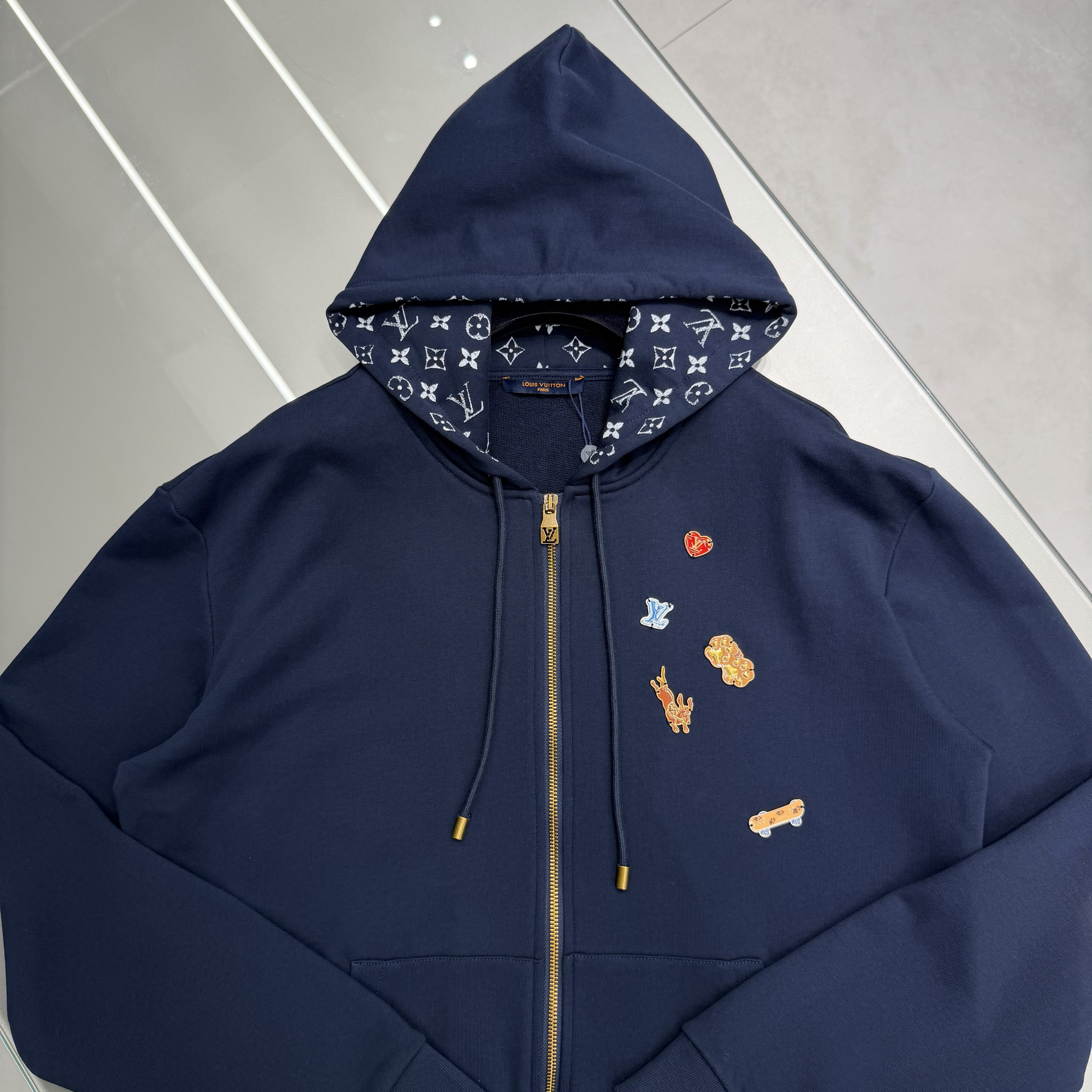 Áo Hoodie Zip LV _thumbnail_0