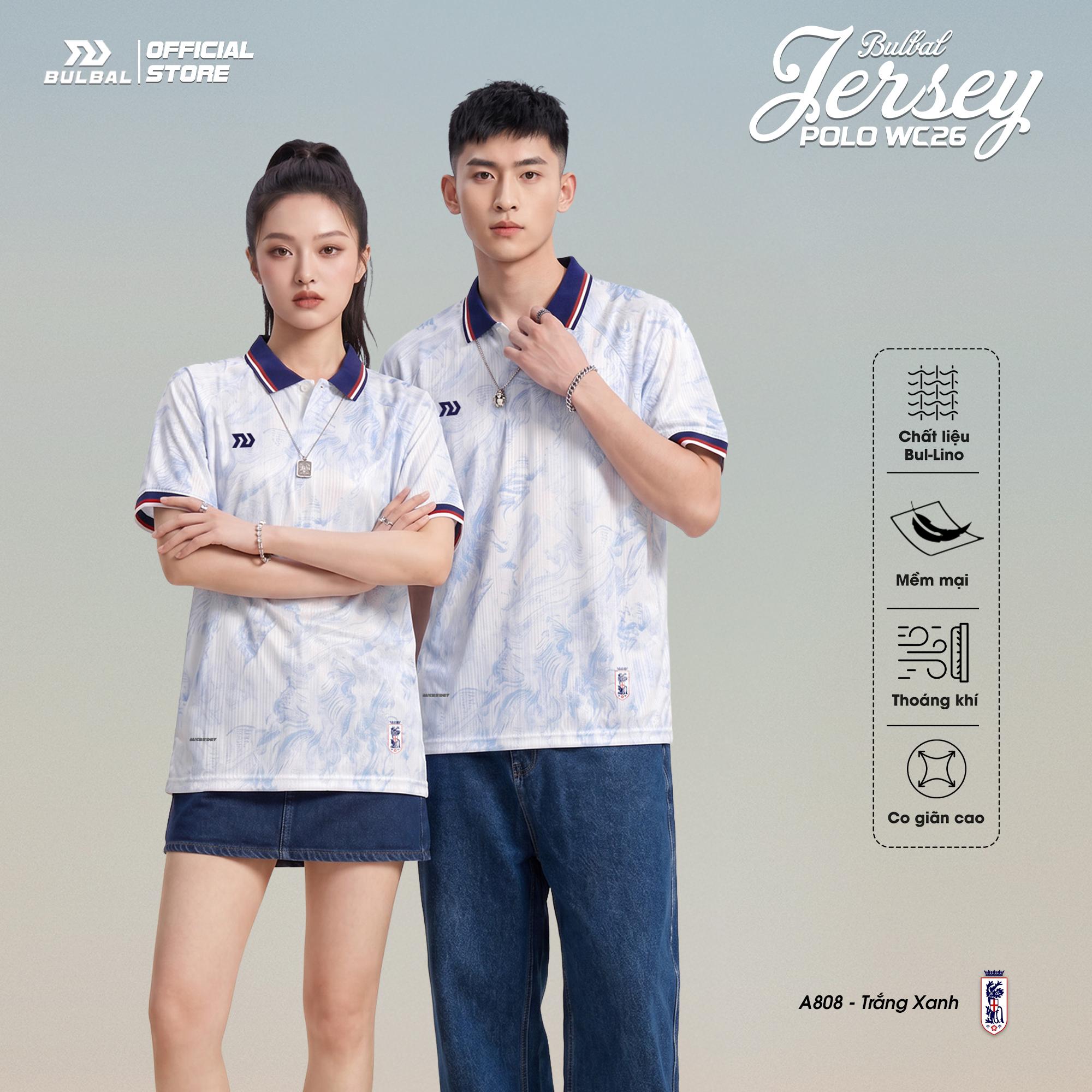 BST Áo Bóng Đá Bulbal Polo Jersey WC26 Vải Dệt Vân Thoáng Khí Thể Thao Đương Đại_thumbnail_3