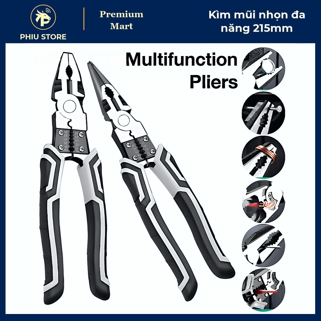 Kìm Điện Đa Năng - Kìm Mũi Nhọn Đa Năng 215mm, Kìm Mũi Nhọn 8 Inch - PHIU STORE_thumbnail_8