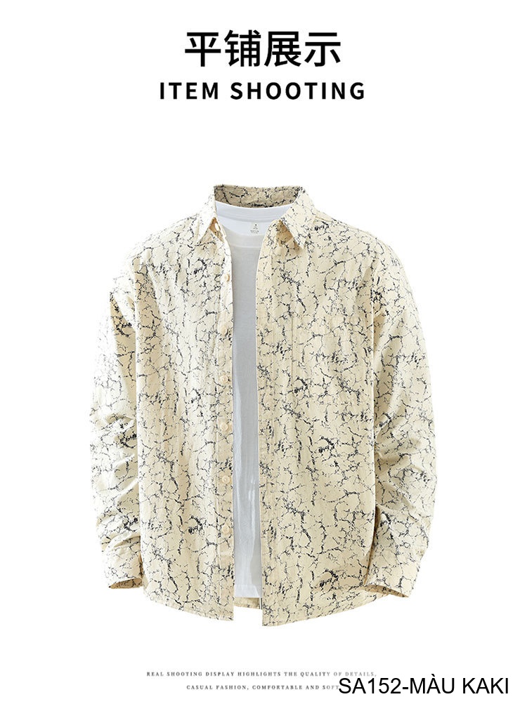 SA152 - Áo sơ mi nam dài tay họa tiết thời trang, dáng rộng thoải mái, phong cách streetwear_thumbnail_11