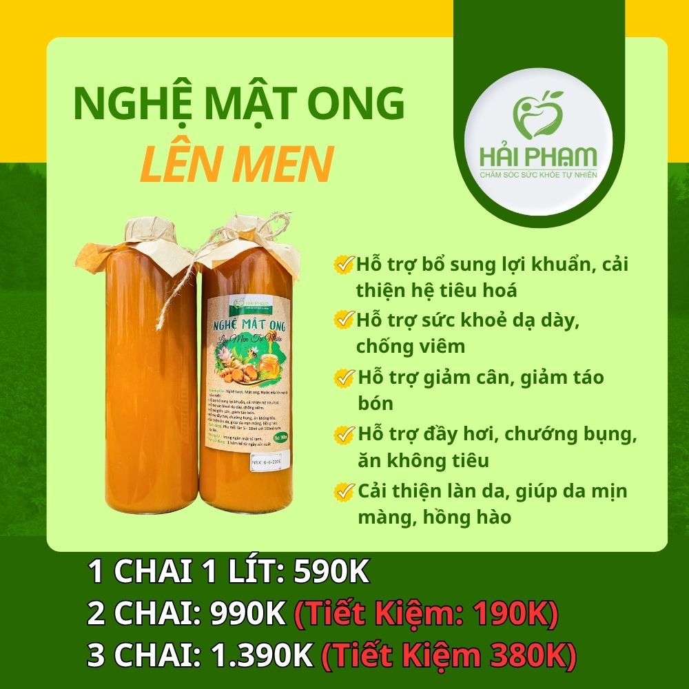 3 Chai Nghệ Mật Ong Lên Men