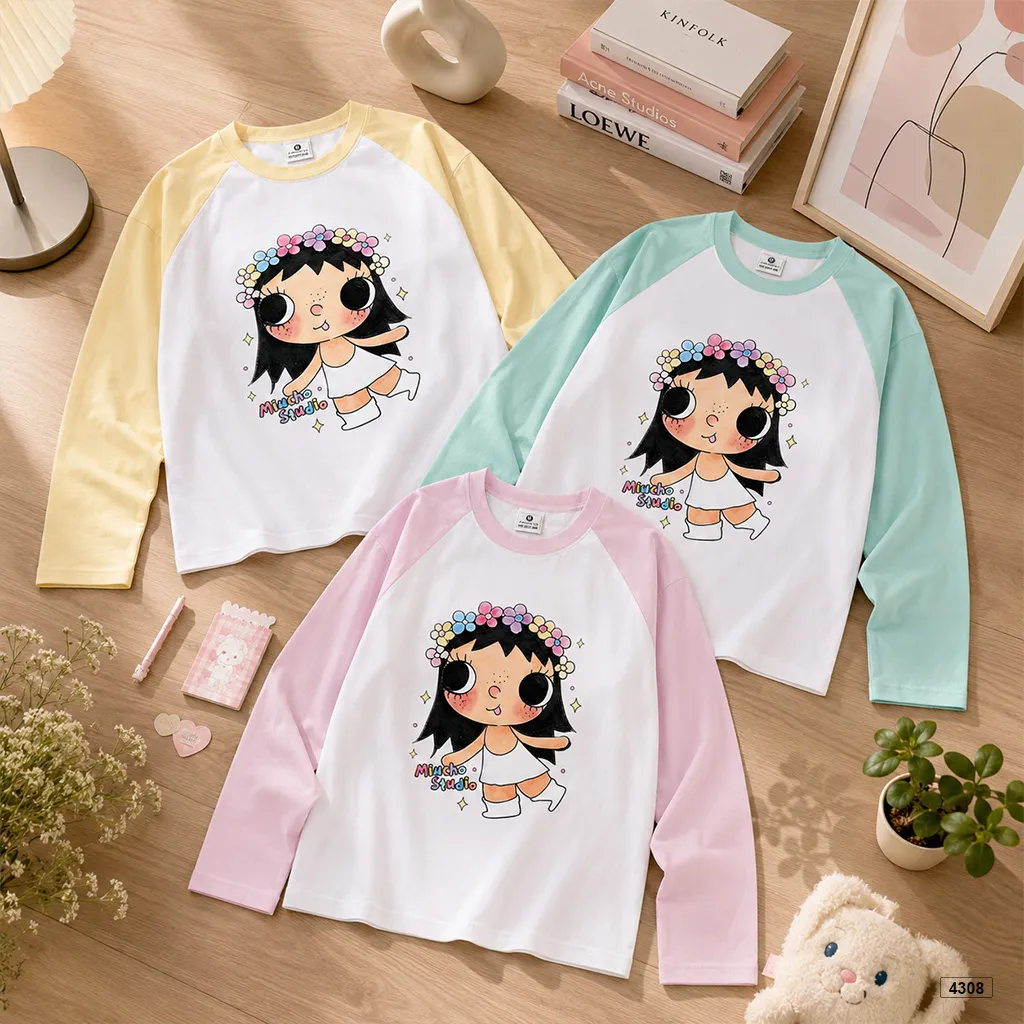Áo thun tay dài unisex form boxy Miucho 4908_thumbnail_7