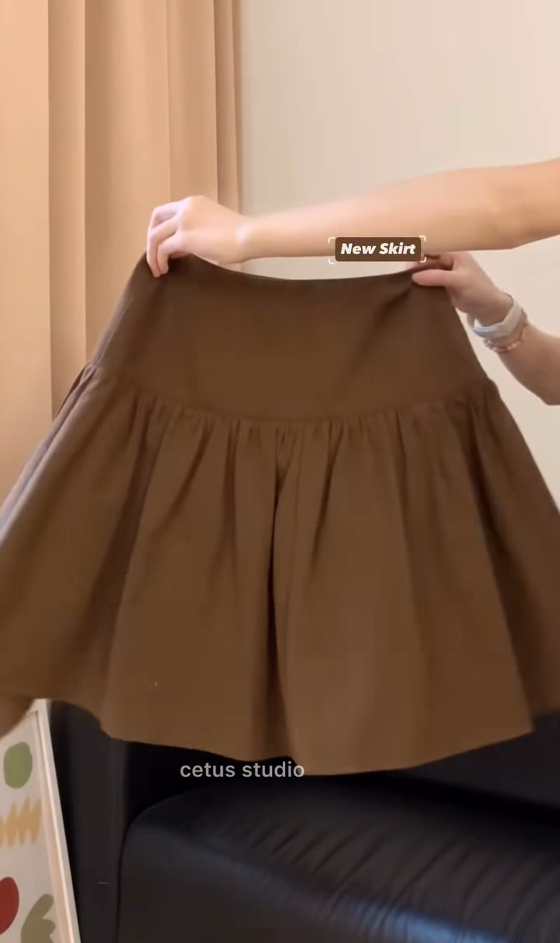 Váy ngắn thắt nơ 2 lớp 1370_thumbnail_2