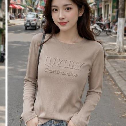 Áo Thun Lẻ dập nổi Luxury Free Size 45-75kg Co Giãn 4 Chiều Tôn Dáng Mềm Mịn Thoáng Mát Dễ Phối Phong Cách Borip Quảng Châu Chất Liệu Cao Cấp_thumbnail_1