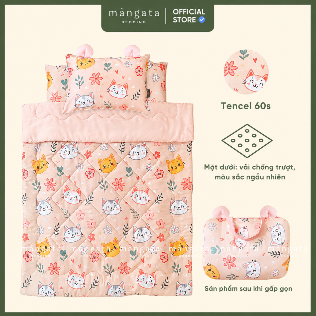 Mẫu Mèo hồng - Bộ chăn gối gấp gọn đi học_thumbnail_1