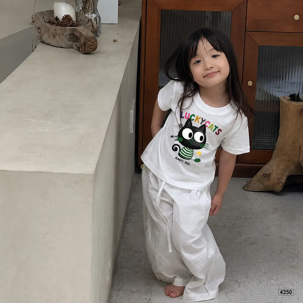 Áo thun bé trai bé gái form rộng Lucky Cats Kado 4350_thumbnail_4