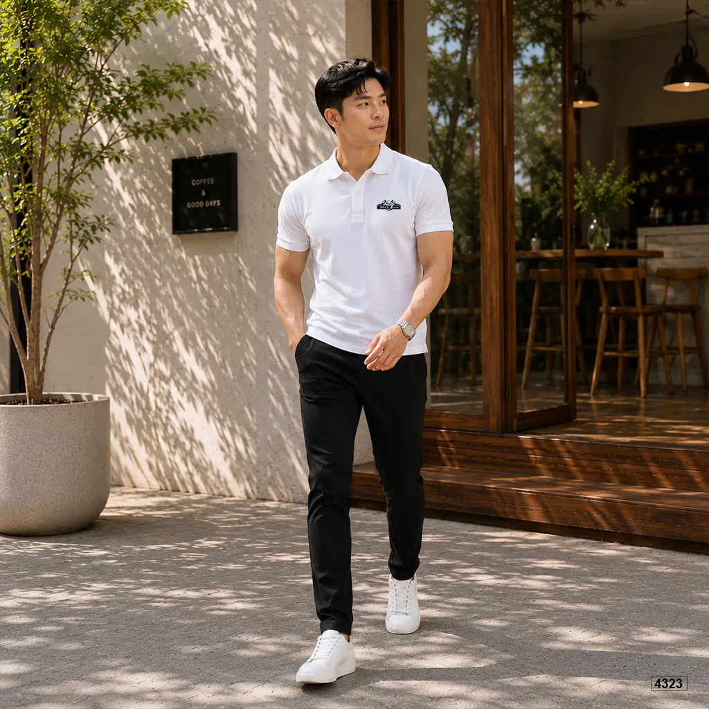 Áo polo nam tay ngắn cổ trụ basic thoáng mát Polux 4323_thumbnail_2