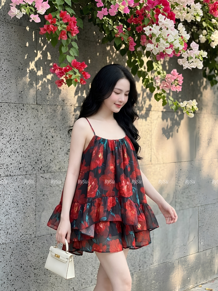 M39 - Set Voan Tơ Hoạ Tiết Cao Cấp