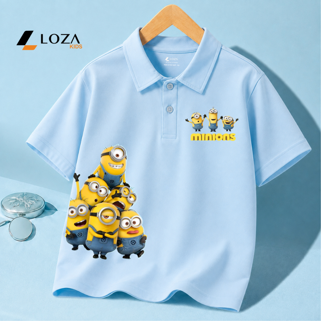 Áo polo bé trai hình Minion - Loza Kids PL3670 PL3670