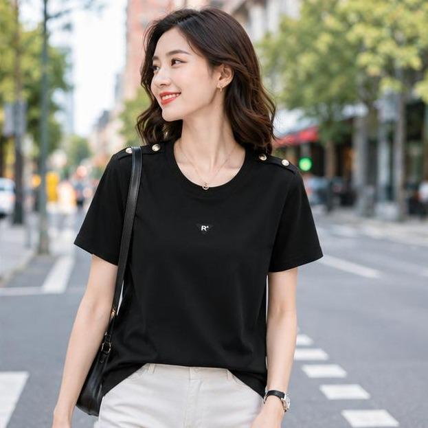 Áo Thun lẻ 353 Cổ Tròn Sọc mới mimi Free Size 45-75kg Co Giãn 4 Chiều Tôn Dáng Mềm Mịn Thoáng Mát Dễ Phối Phong Cách Borip Quảng Châu Chất Liệu Cao Cấp_thumbnail_8