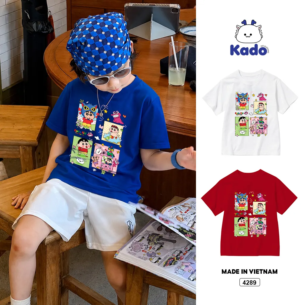 Áo thun trẻ em phong cách hoạt hình Kado 4289