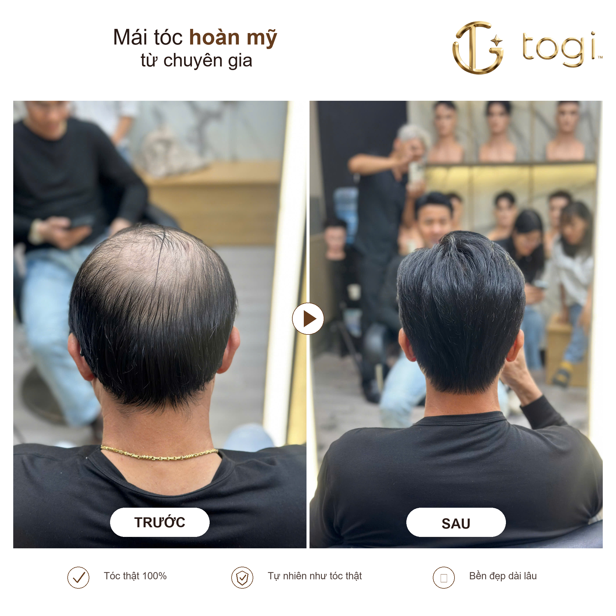 Togi65 sau gáy khách thật tại salon