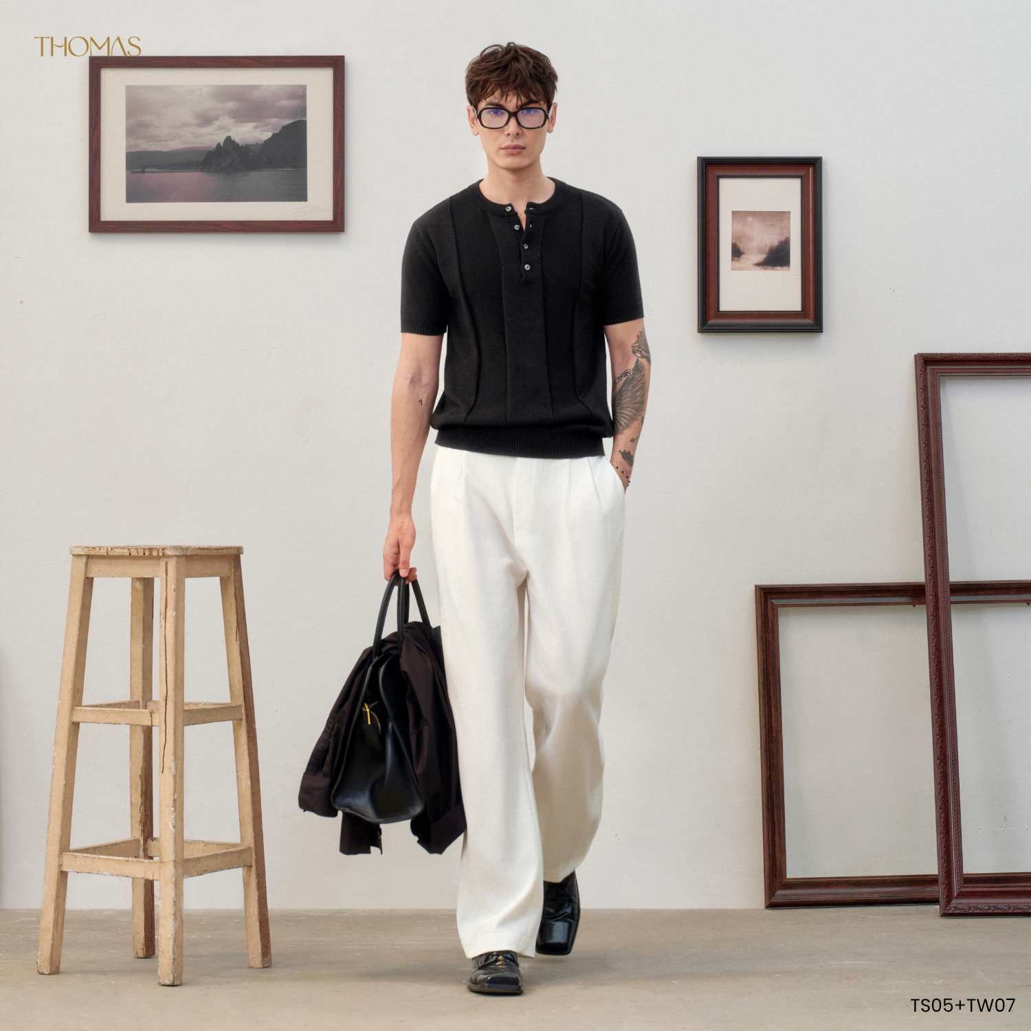 Áo Henley Dệt Kim Ethan Vải Rayon Form Regular_thumbnail_5