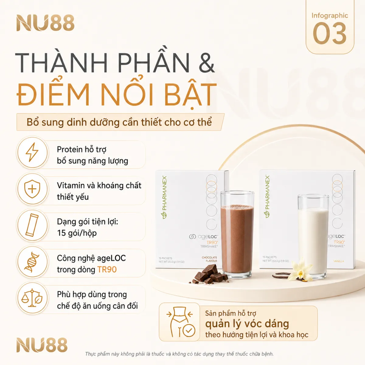 Trimshake hương Sô cô la (15 gói)_thumbnail_5