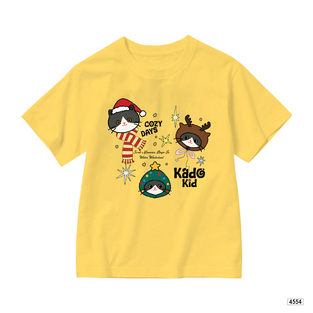 Áo thun bé gái form rộng noel mèo xinh Kado 4554_thumbnail_0