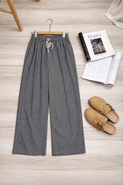 Quần suông linen bột lưng thun dây rút_thumbnail_2