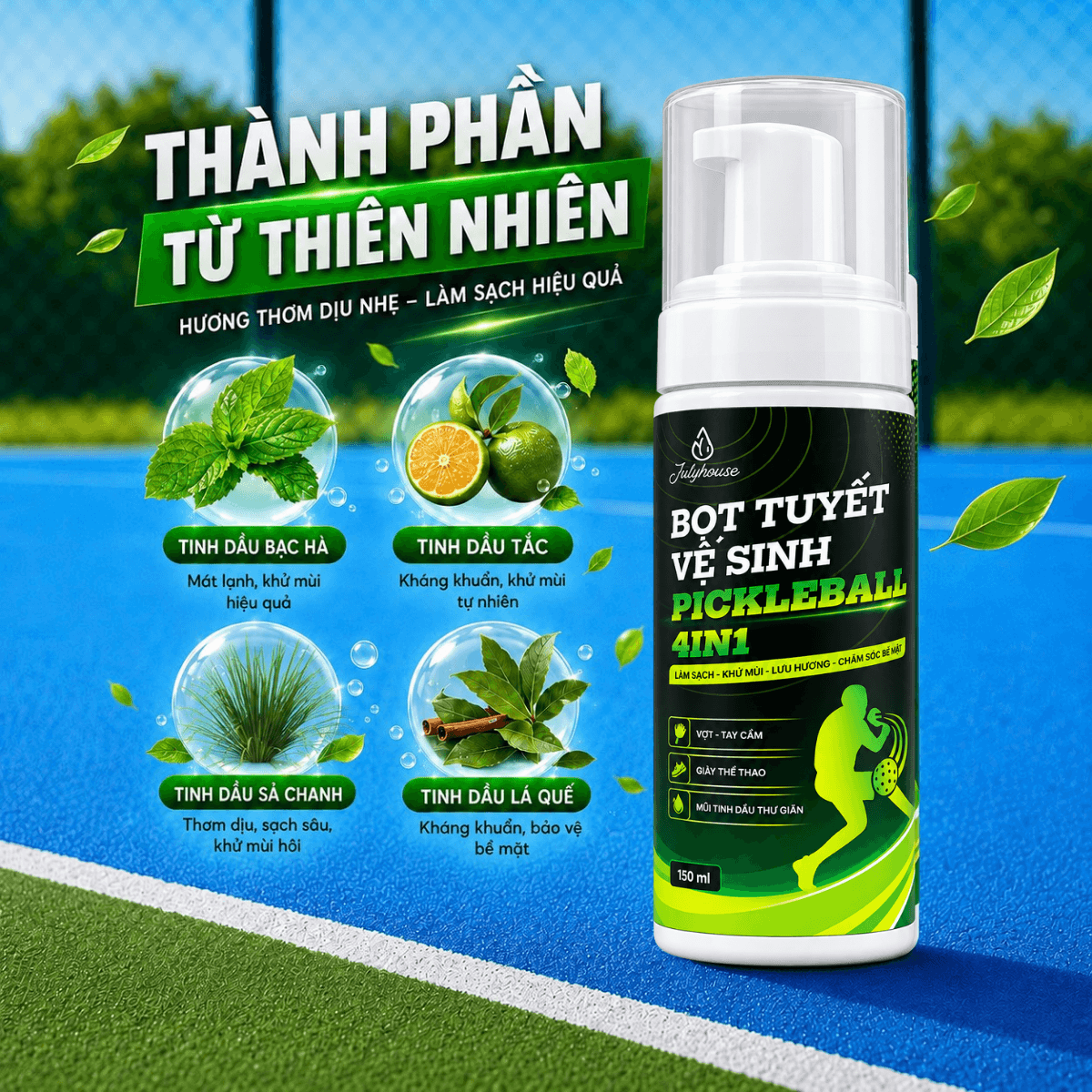 Bọt Tuyết Vệ Sinh Pickleball 4in1 150ml/500ml Julyhouse_thumbnail_2