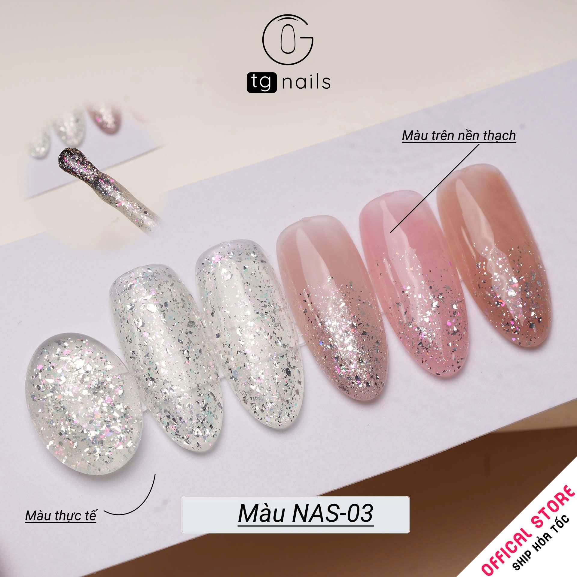Sơn móng gel TG - Nhũ Siêu Sáng chai 15ml_thumbnail_3