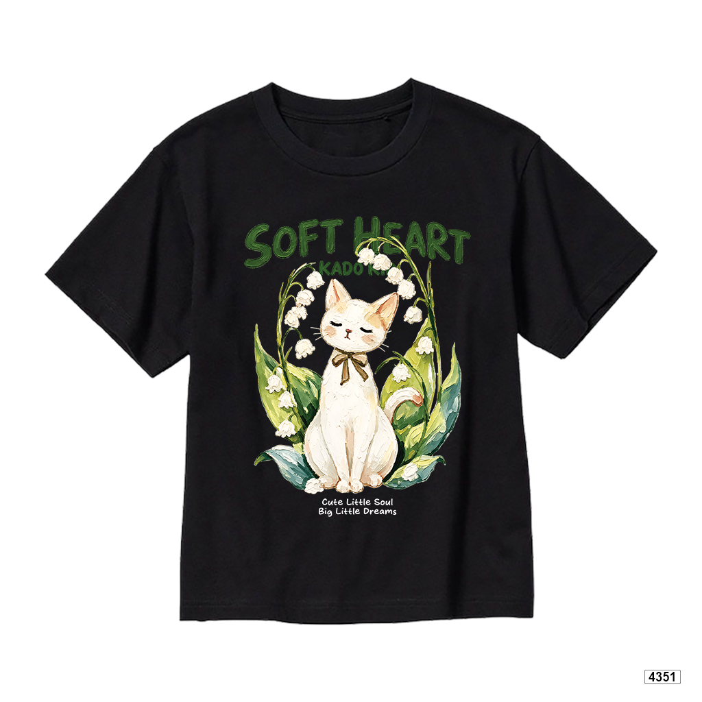 Áo thun bé trai bé gái form rộng Soft Heart Cat Kado 4351_thumbnail_8