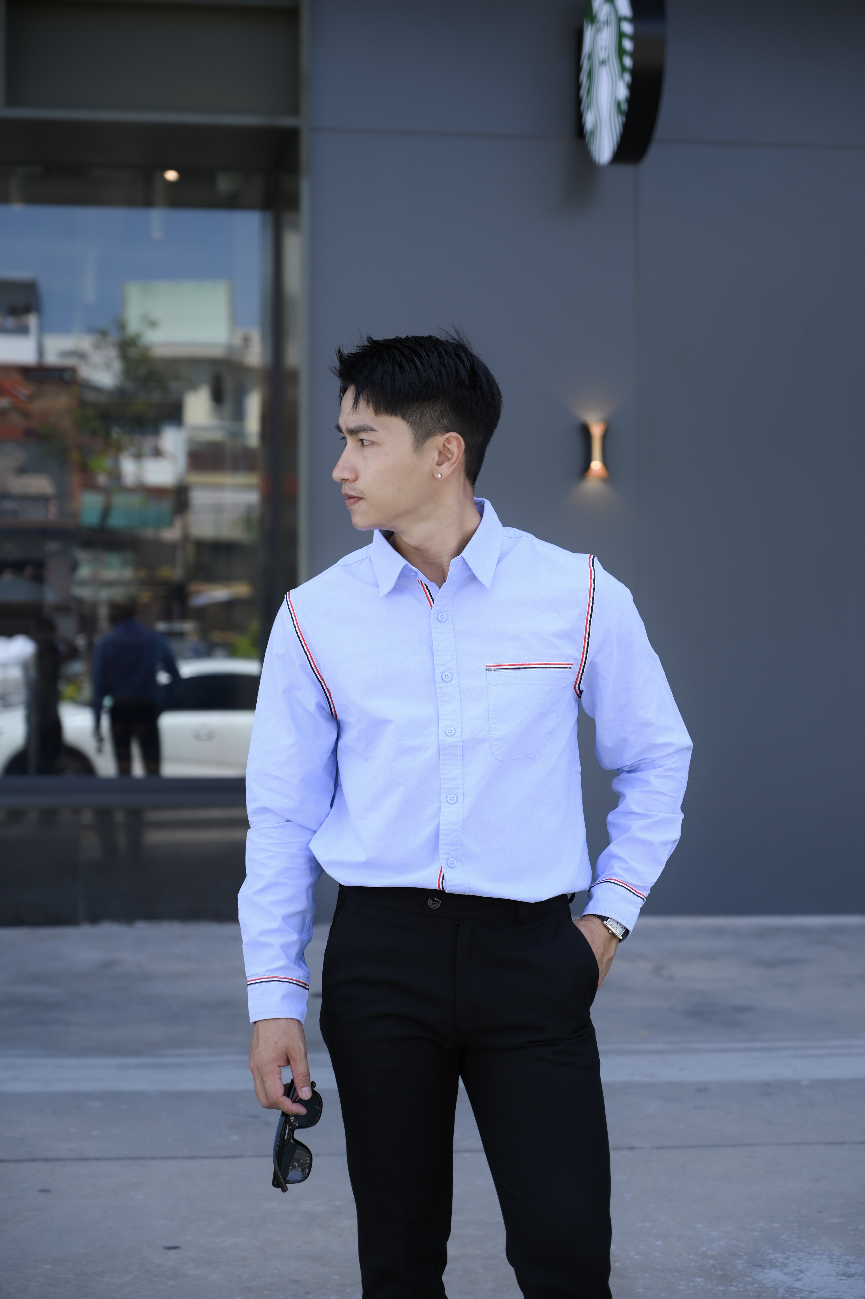 SA71 - Áo sơ mi nam dài tay phong cách Nhật, dáng rộng, cotton 100%, 3 màu Xanh Hoàng Gia, Xanh Nhạt, Trắng_thumbnail_9
