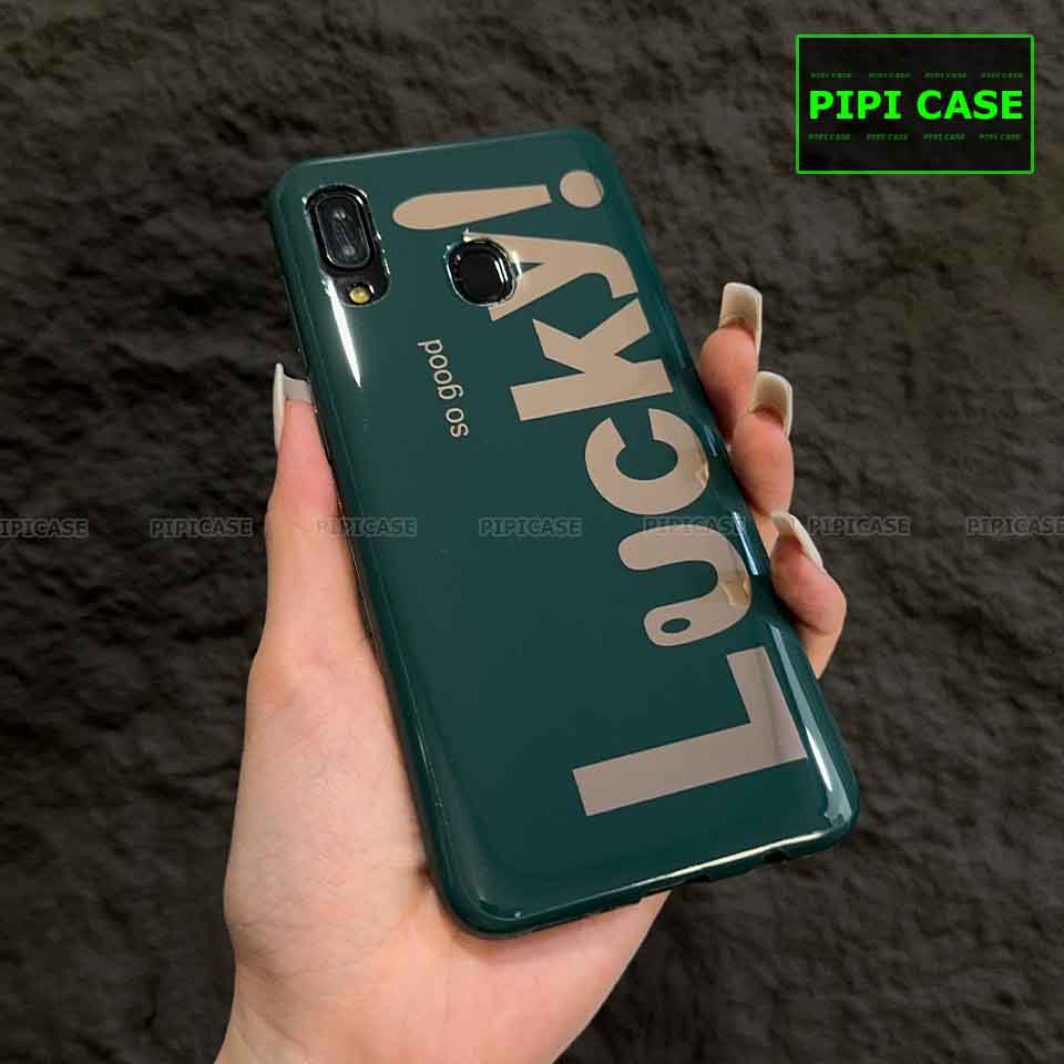 Ốp Lưng Samsung A20 / A30 - Lucky - Xanh Lá