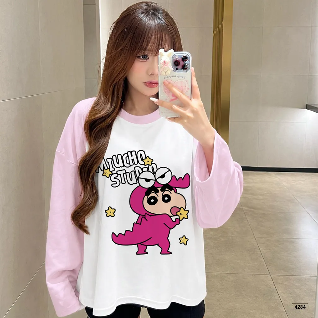 Áo thun tay dài unisex form boxy phối cổ tay Miucho 4284_thumbnail_6