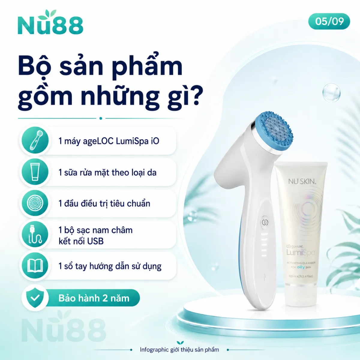 Bộ sản phẩm hỗ trợ rửa mặt và chăm sóc da chuyên sâu ageLOC LumiSpa iO_thumbnail_3