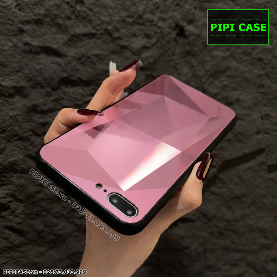 Ốp Lưng iPhone 7 Plus / 8 Plus - Kim Cương 6D - Hồng_thumbnail_2