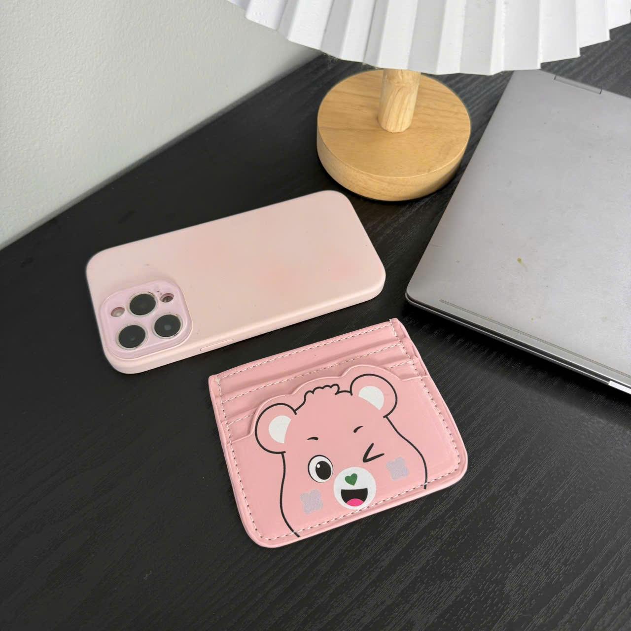 Ví Đựng Thẻ ATM Căn Cước Hình Gấu Béo Cute - Bóp Mini Cầm Tay Nhiều Ngăn CUN475