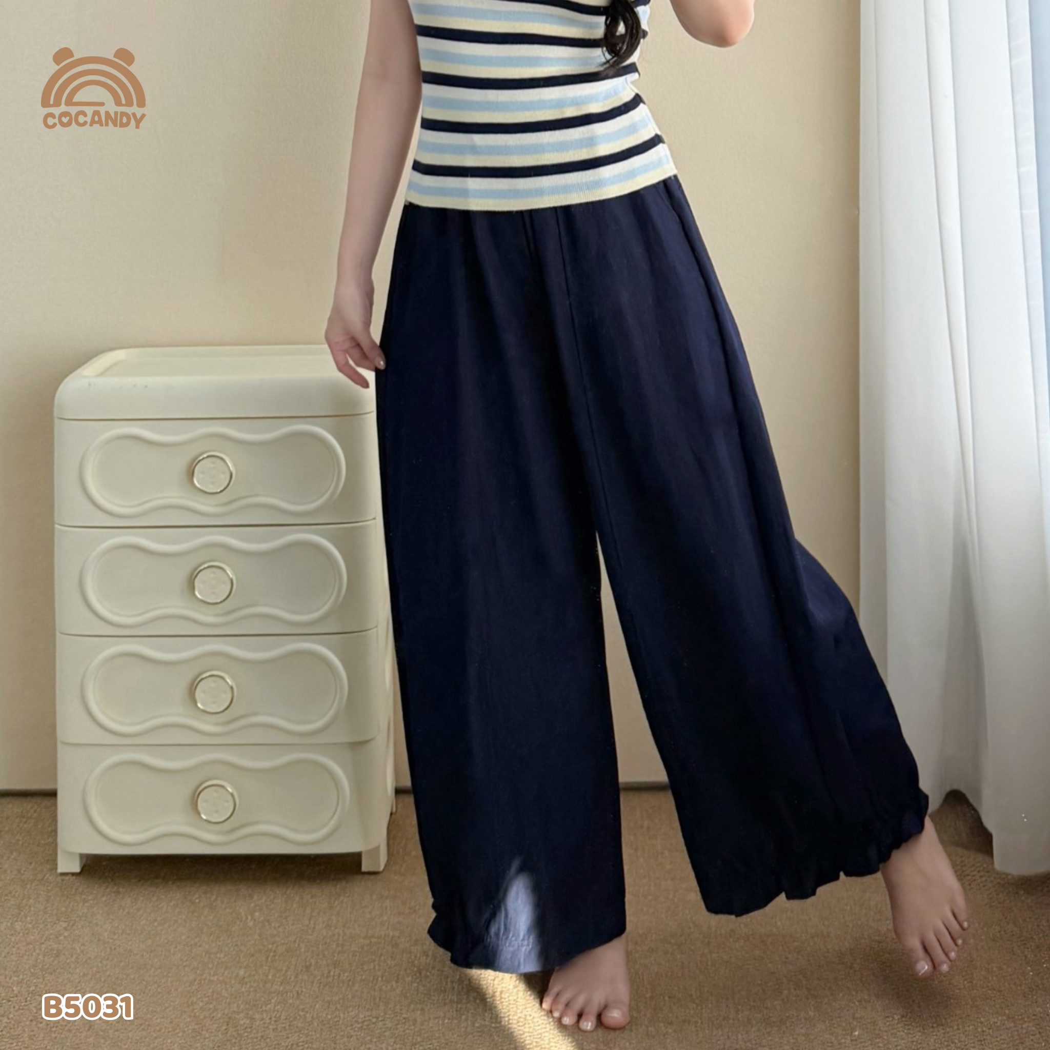 Quần dài XANH bom bèo gấu NỮ_thumbnail_3