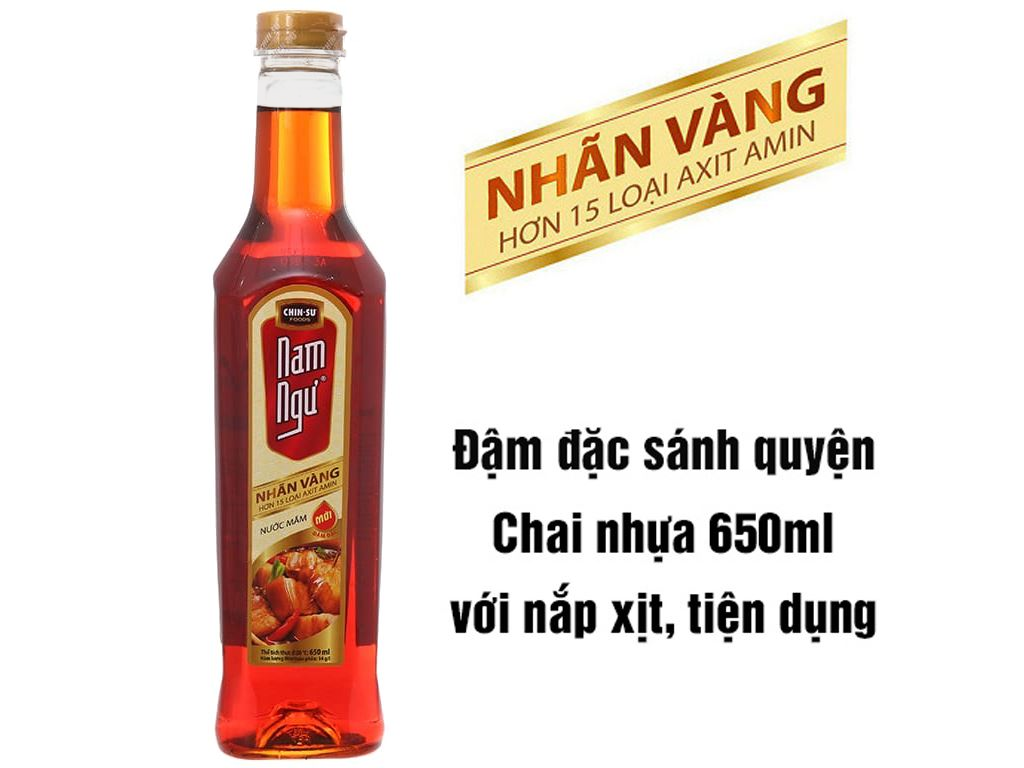 Nước mắm Nam Ngư nhãn vàng 14 độ đạm chai 650ml_thumbnail_1