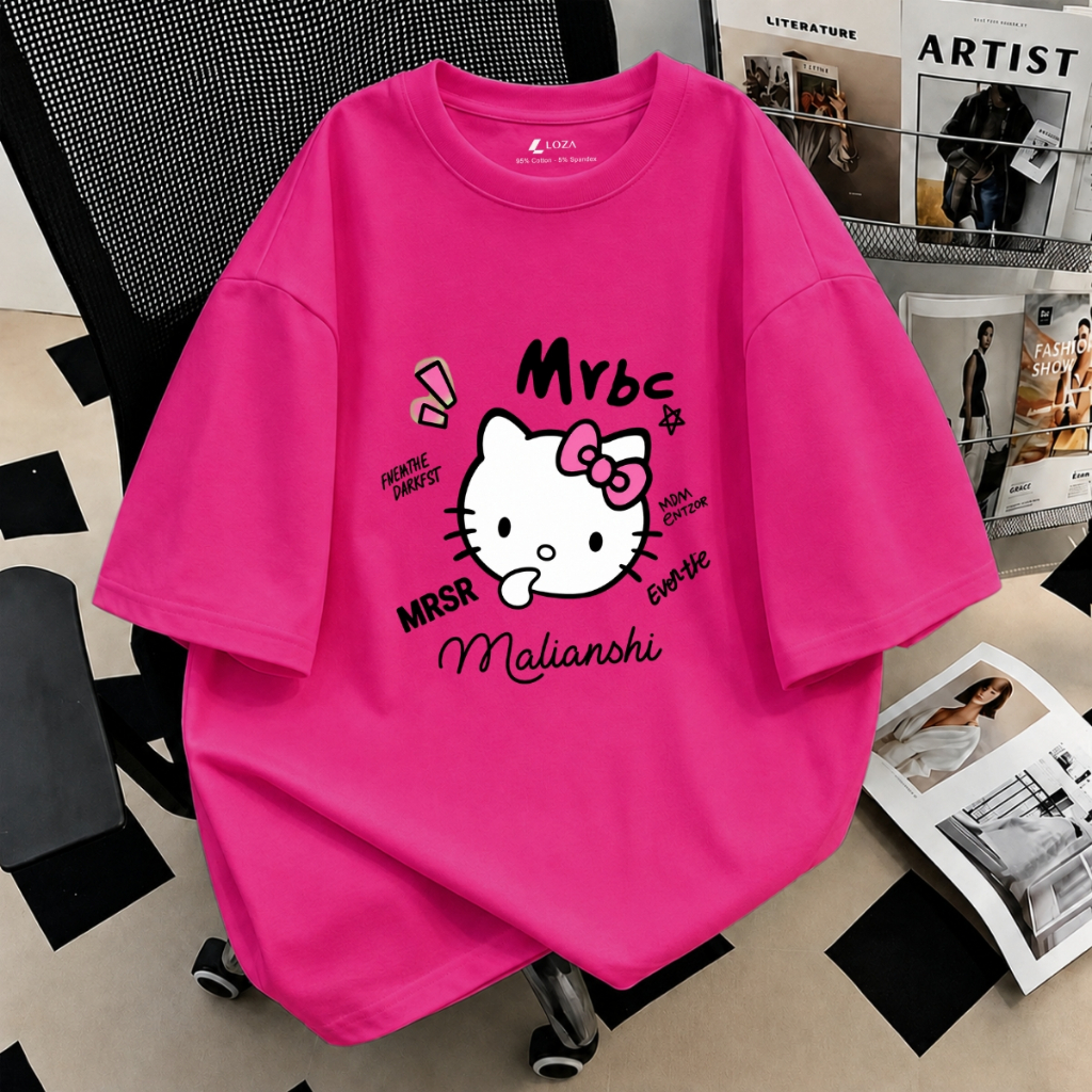 [Form Rộng] Áo phông Mẹ & Bé dáng rộng hình Hello Kitty - Loza AT-RT3676_thumbnail_1
