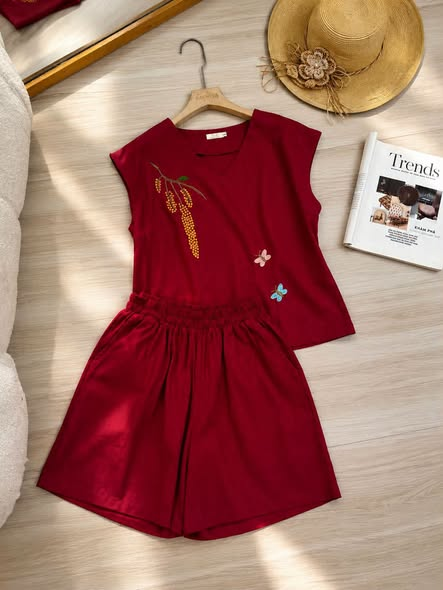 Bộ linen bột đùi áo cổ tim thêu lúa_thumbnail_6