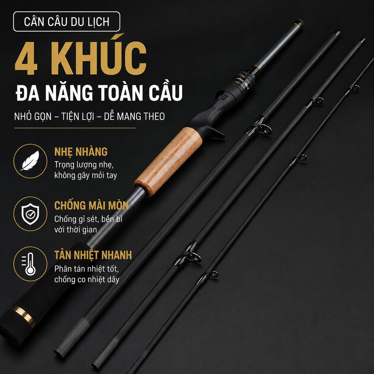 Cần Câu Du Lịch 4 Khúc 1.98m / 2.1m Carbon Fiber ML_thumbnail_8