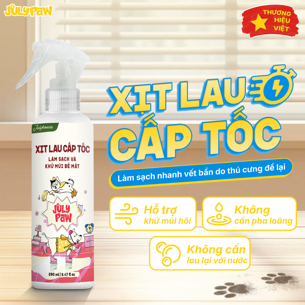 Xịt Lau Sàn Cấp Tốc Cho Thú Cưng