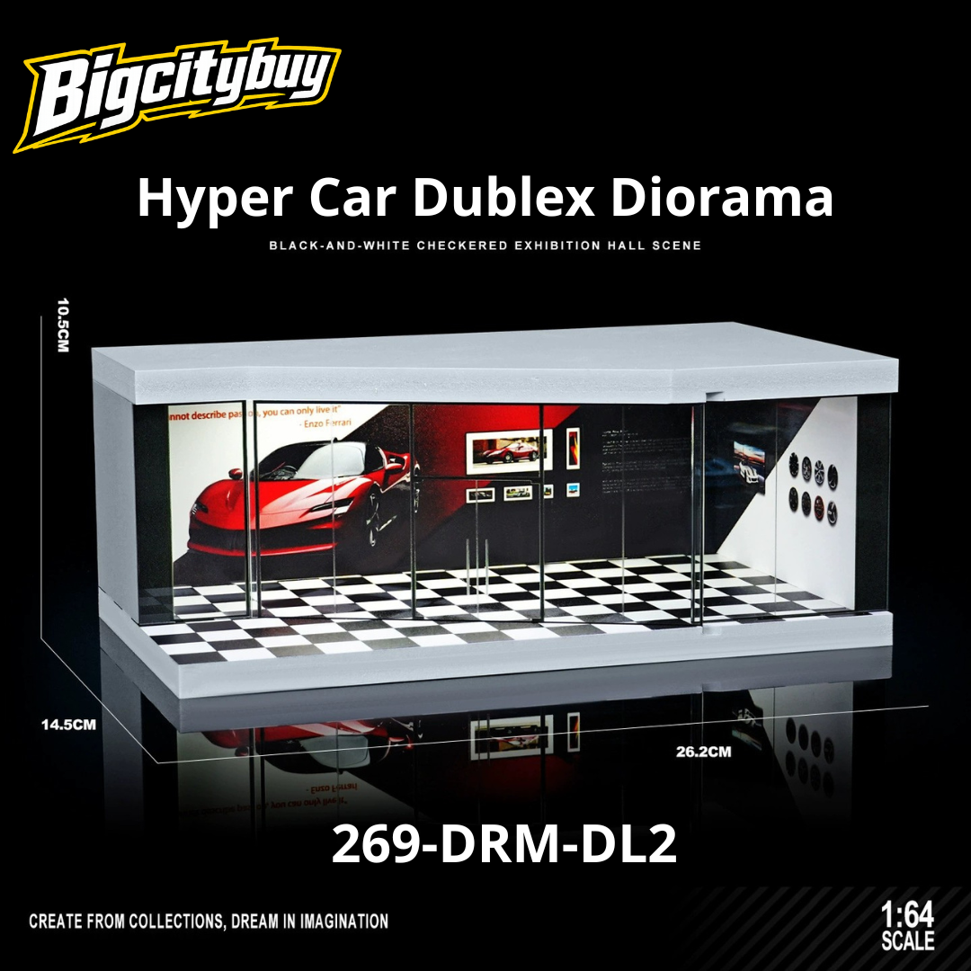 Garage Khung Thép 4 Tầng 1:64 Có Đèn – Diorama Lắp Ráp 3D Trưng Bày Xe Mô Hình Hot Wheels, Mini GT_thumbnail_12