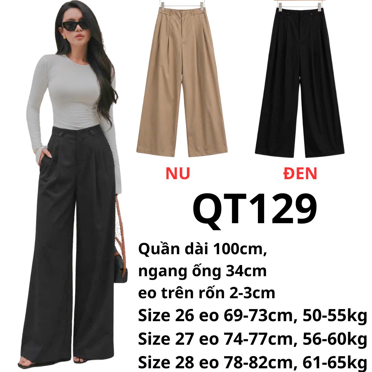 QT129- Quần tây ZRA