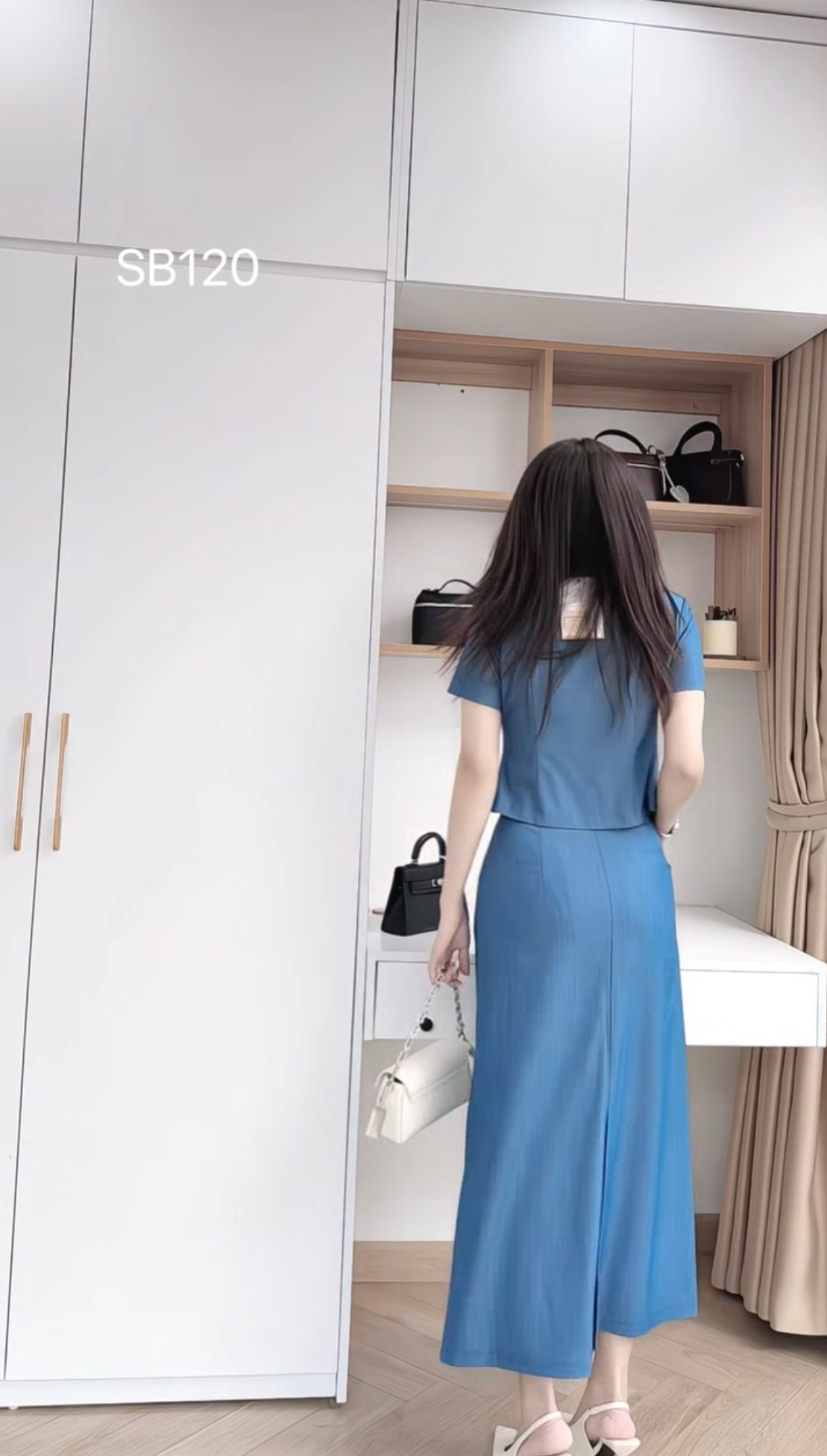 Set áo denim giả bò 1353