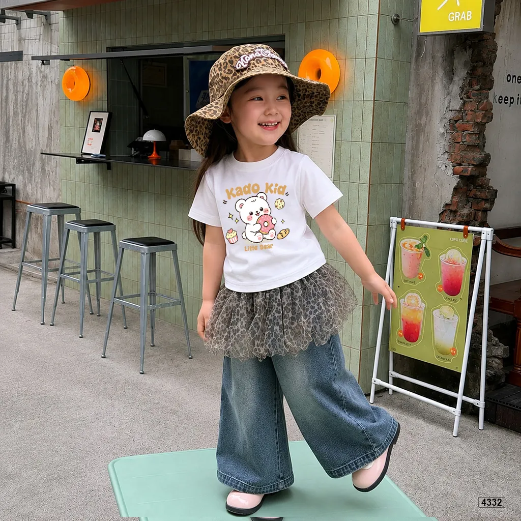 Áo thun bé gái form rộng Little Bear Kado 4332_thumbnail_4