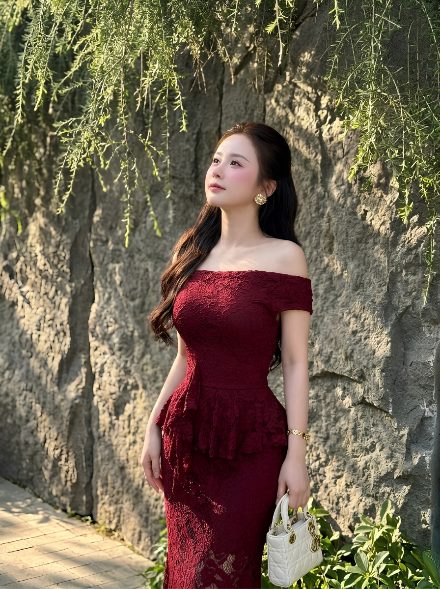 G52 - Đầm Ren Peplum Trễ Vai Cao Cấp_thumbnail_10