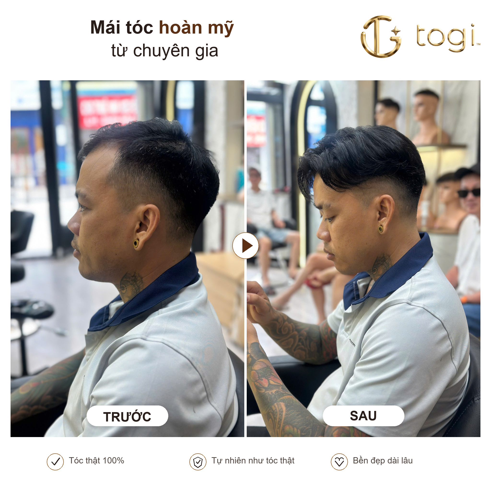 Togi65 góc nghiêng tại salon