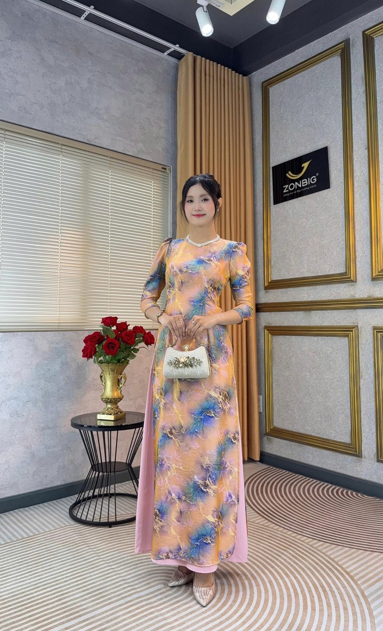 Đầm giả áo dài - Y2222 - Thương hiệu ZONBIG_thumbnail_4
