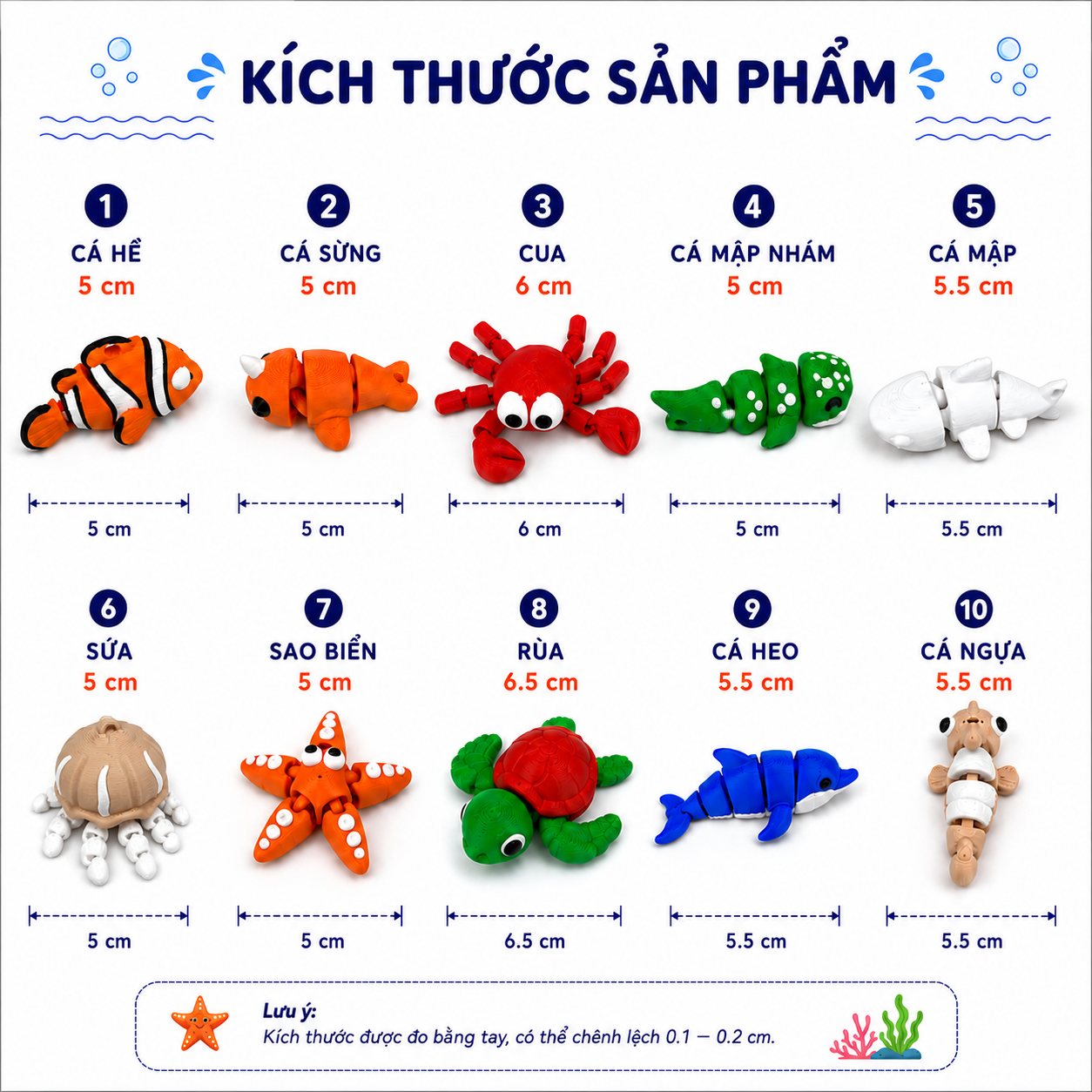 AVEN3D 🌊 Đại Dương Kỳ Thú | Combo Sinh Vật Biển Đồ Chơi In 3D Chuyển Động | Bộ Sưu Tập Cho Bé_thumbnail_2