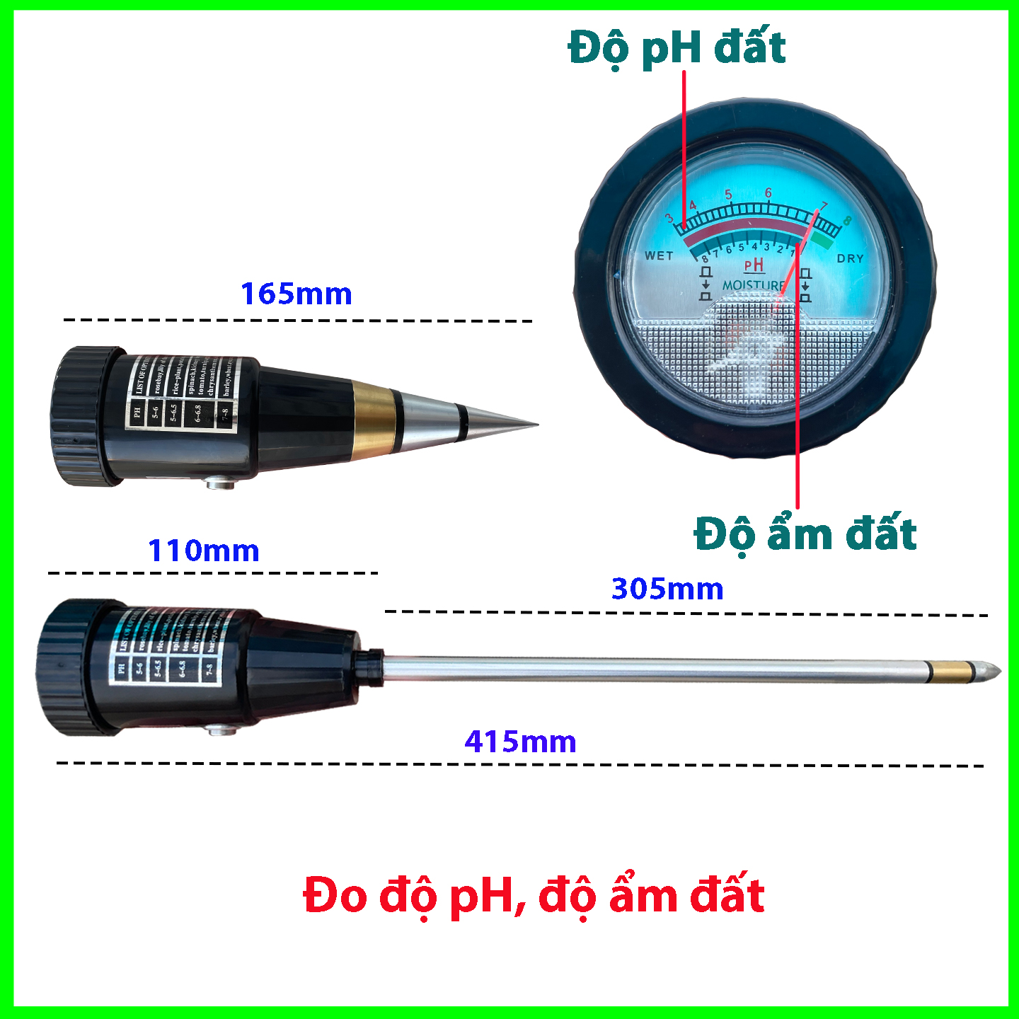 Máy Đo pH, Đo Độ Ẩm Đất - Chỉ Cần Cắm Và Đọc_thumbnail_2
