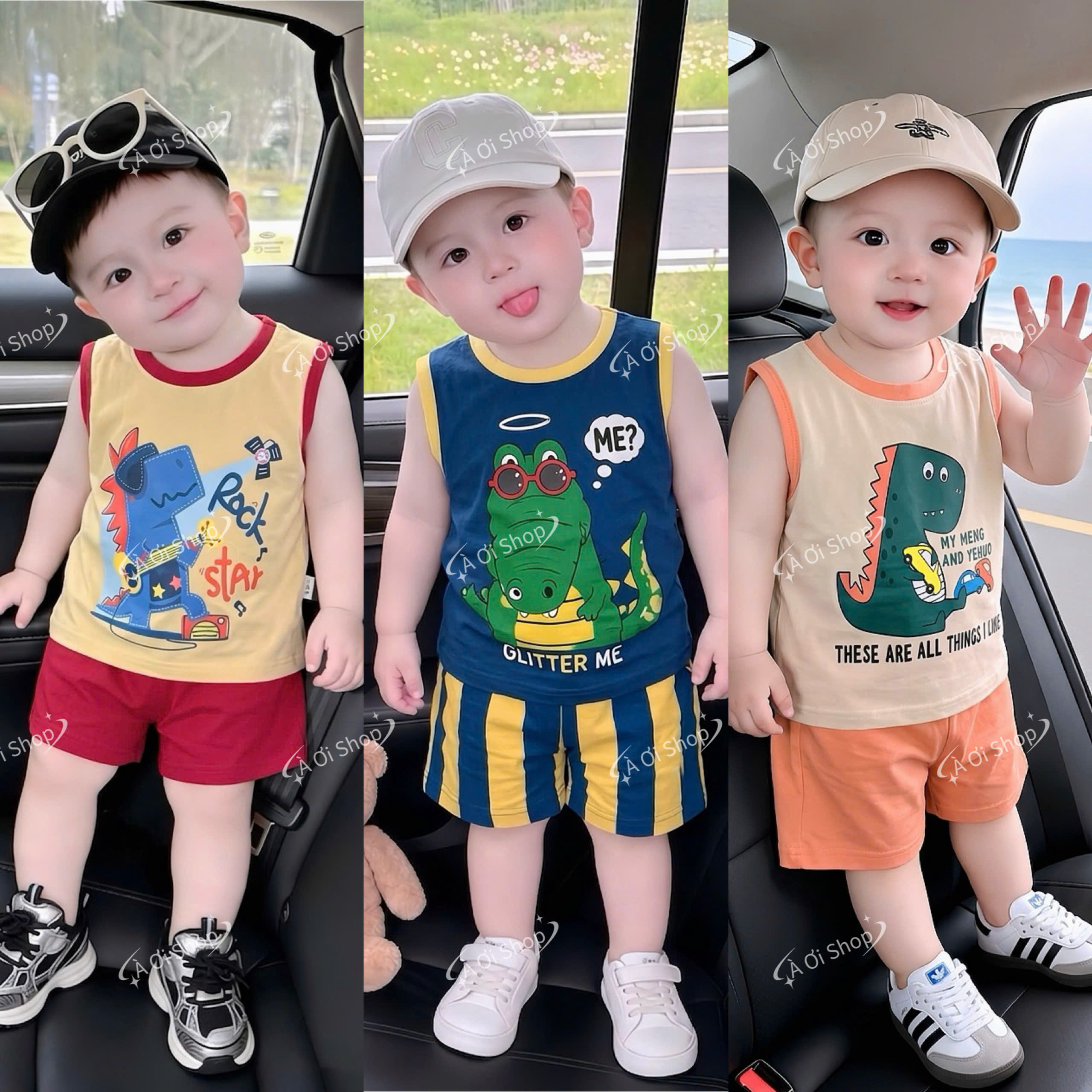 D94 SET 3 BỘ BA LỖ CÁ SẤU TẠO DÁNG NHIỀU KIỂU- A100.402