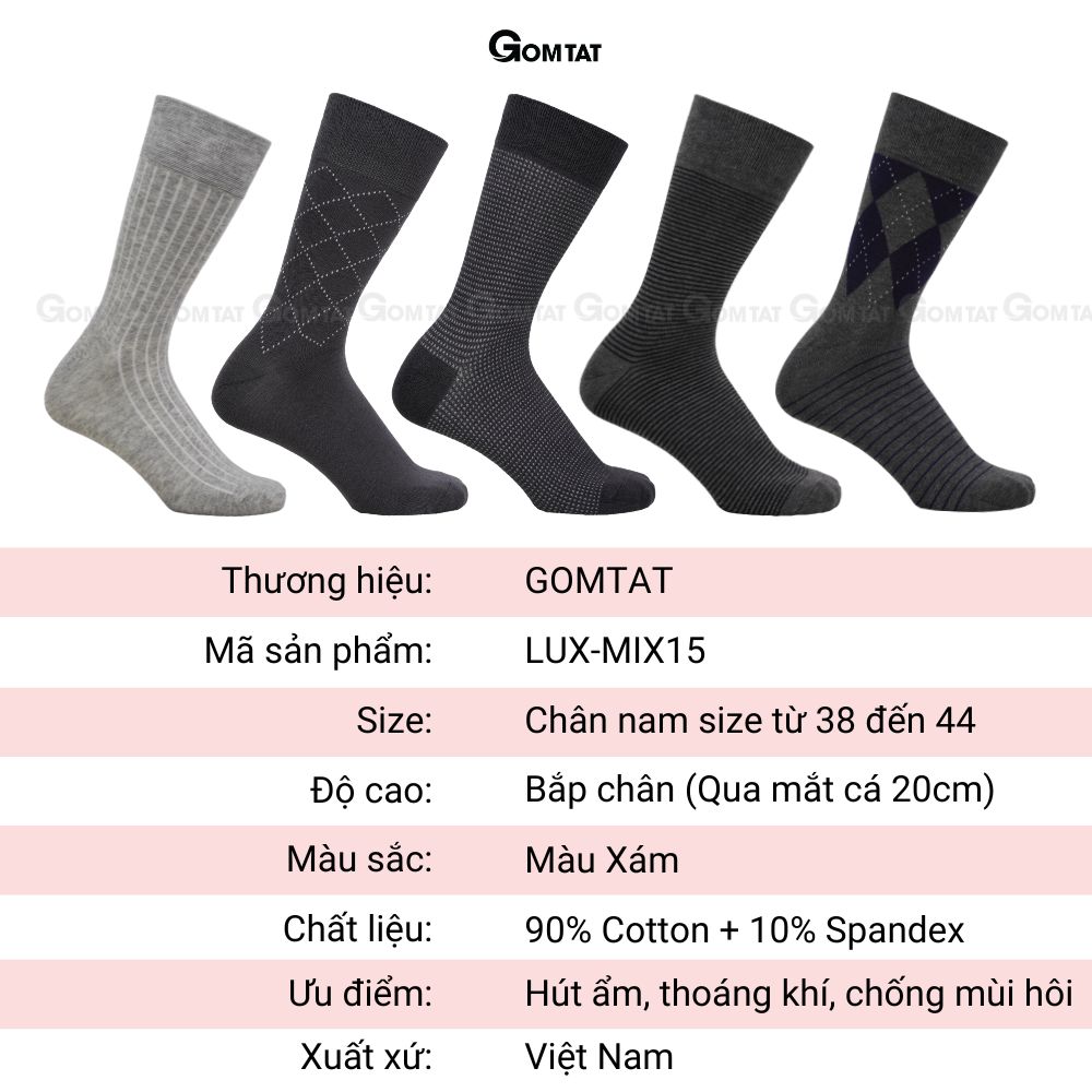 Combo tất giày tây họa tiết LUX-MIX-CB_thumbnail_68