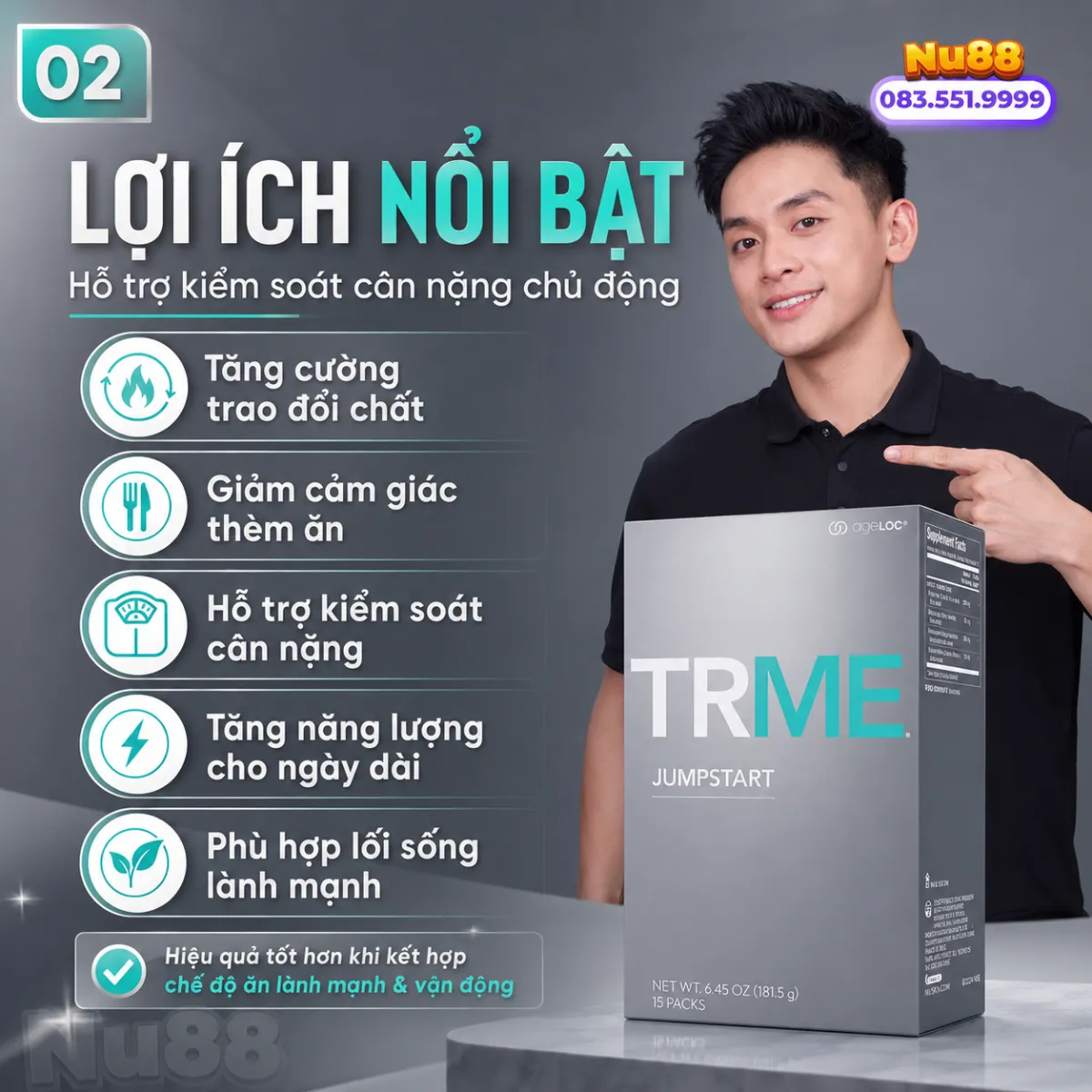 Bột uống ageLOC TRME Jumpstart hỗ trợ giảm cân - Bộ Giảm Cân TR Me Nuskin_thumbnail_3